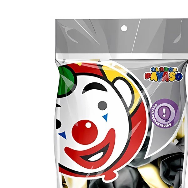 GLOBOS PAYASO 9 BOLSA C50 BICOLOR NGODORADO C.100